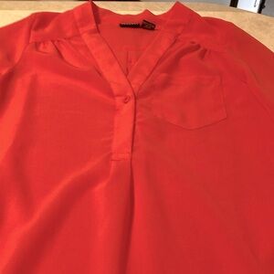 Alloy Apparel long sleeve coral blouse